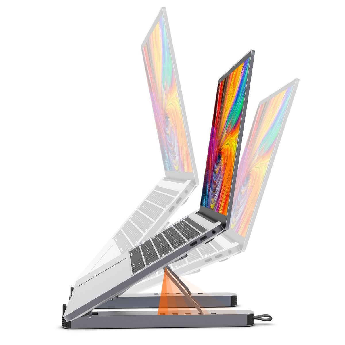 mbeat Stage P5 Portable Laptop Stand with USB-C Docking Station - Space Grey-Electronics > Computer Accessories-PEROZ Accessories