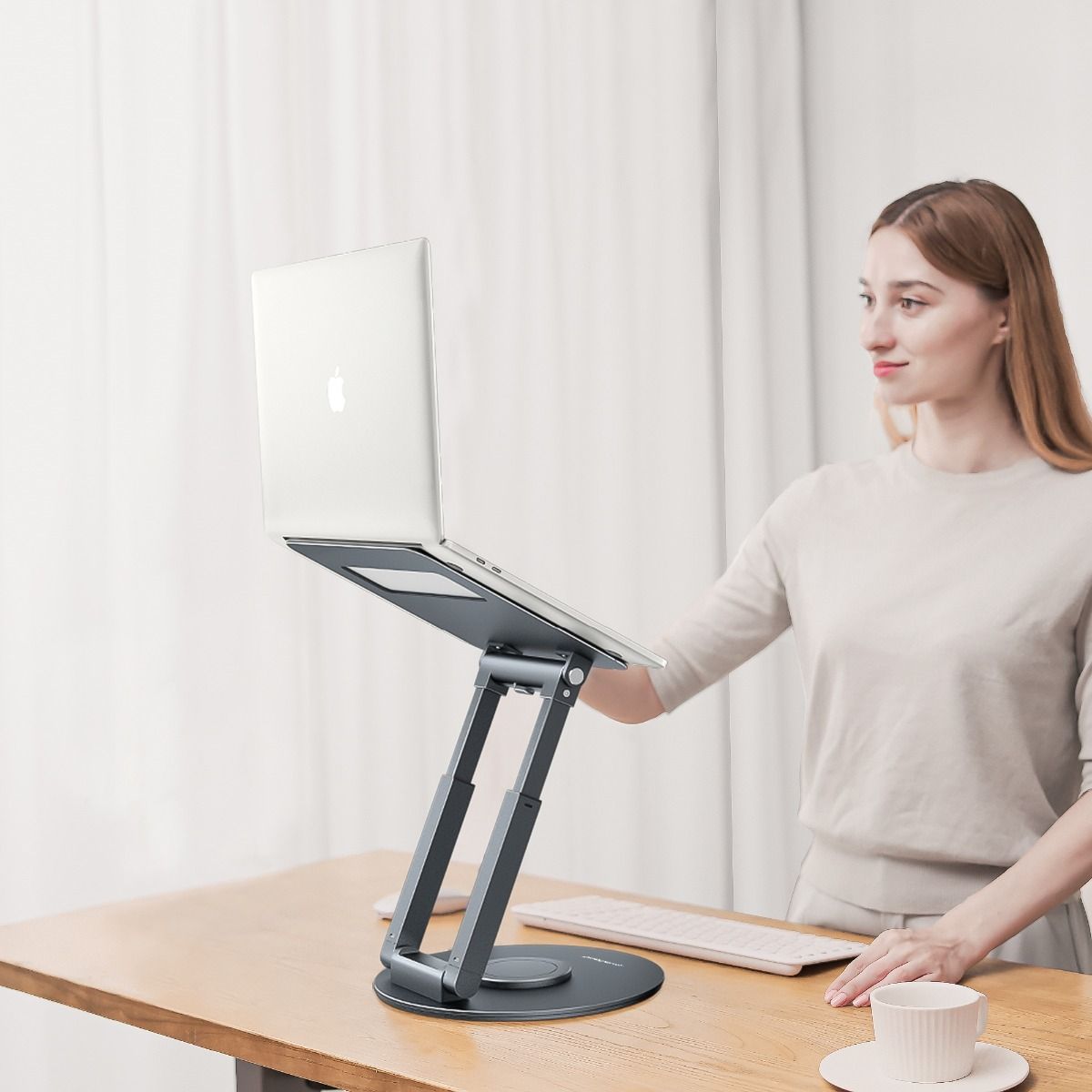 mbeat Stage S9 Rotating Laptop Stand with Telescopic Height Adjustment-Electronics > Computer Accessories-PEROZ Accessories