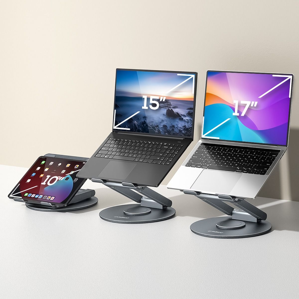 mbeat Stage S9 Rotating Laptop Stand with Telescopic Height Adjustment-Electronics > Computer Accessories-PEROZ Accessories