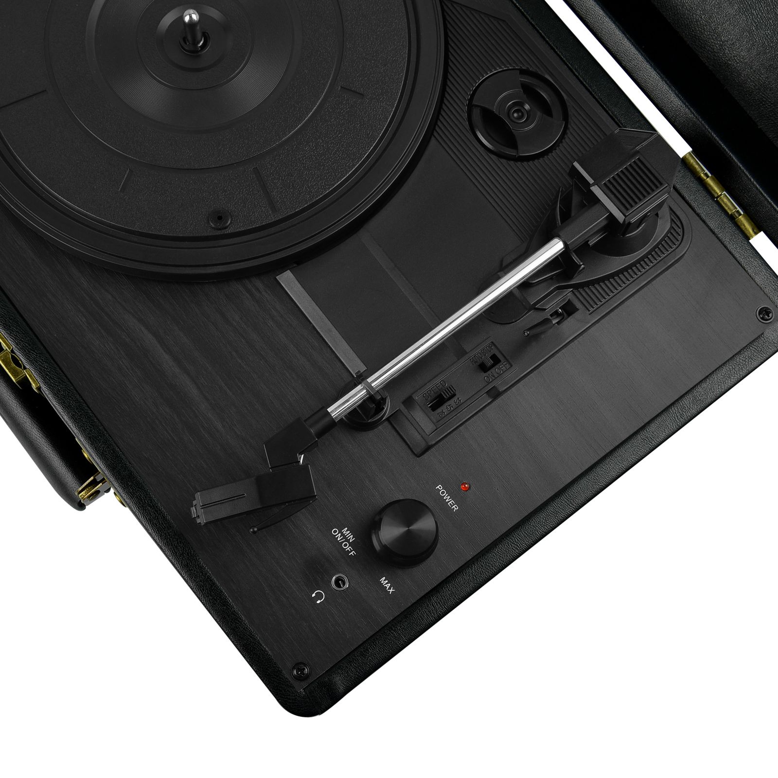 mbeat Woodstock Black Retro Turntable-Audio & Video > Musical Instrument & Accessories-PEROZ Accessories