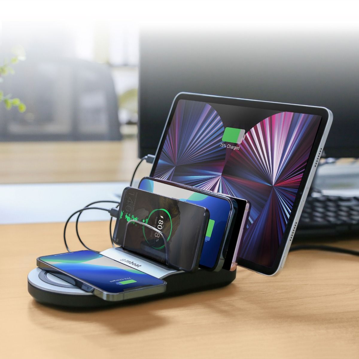 mbeat Gorilla Power 50W Qi Certified Multi-Device USB & Wireless Charging Dock-Electronics > Mobile Accessories-PEROZ Accessories