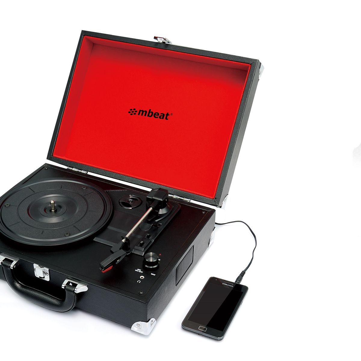 mbeat Retro Briefcase-styled USB Turntable-Audio & Video > Musical Instrument & Accessories-PEROZ Accessories