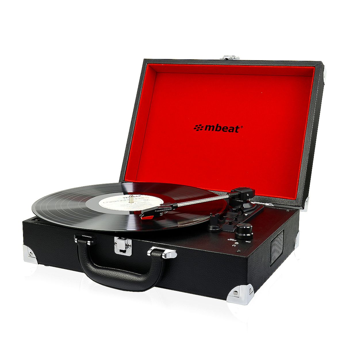 mbeat Retro Briefcase-styled USB Turntable-Audio & Video > Musical Instrument & Accessories-PEROZ Accessories