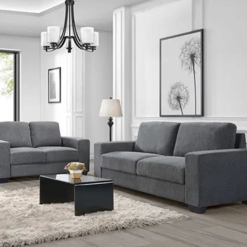 Brooks 3 Seater Fabric Sofa Elephant Grey-Furniture > Sofas-PEROZ Accessories