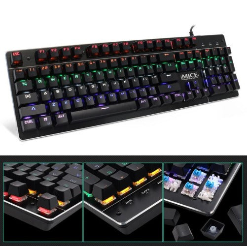 IMICE MKX80 USB Wired Conflict-Free Backlight Gaming Mechanical Keyboard-Electronics > Computer Accessories-PEROZ Accessories