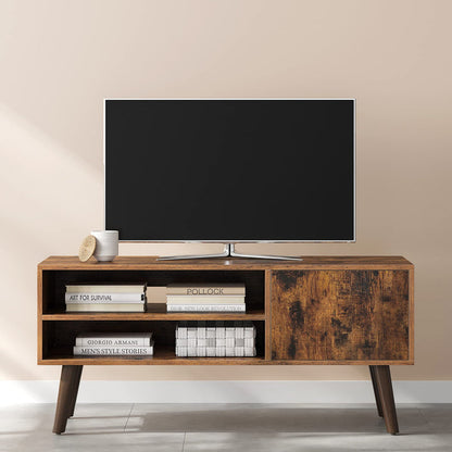 Wooden Look TV Console Stand With Storage Shelf &amp; Cupboard-Furniture &gt; Living Room-PEROZ Accessories