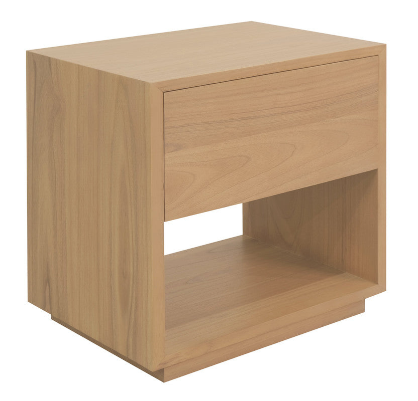 Oscar 1 Drawer Bedside Table (Latte)-Furniture > Bedroom-PEROZ Accessories