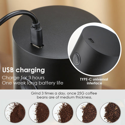 Electric Coffee Grinder Portable Black-Coffee Grinders-PEROZ Accessories