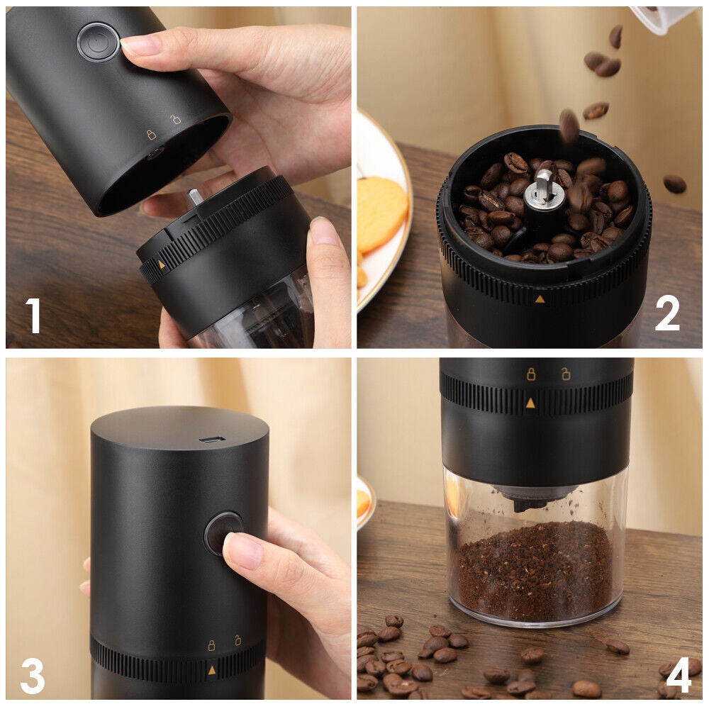 Electric Coffee Grinder Portable Black-Coffee Grinders-PEROZ Accessories