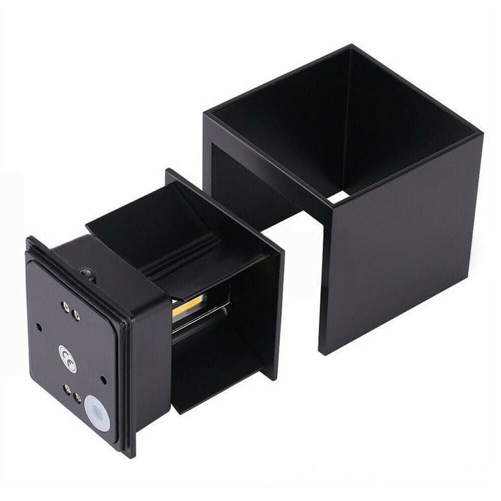 2PCS 12W LED Wall Light Waterproof Up Down Lamp Cube Sconce Yard Indoor Outdoor-Home & Garden > Garden Lights-PEROZ Accessories