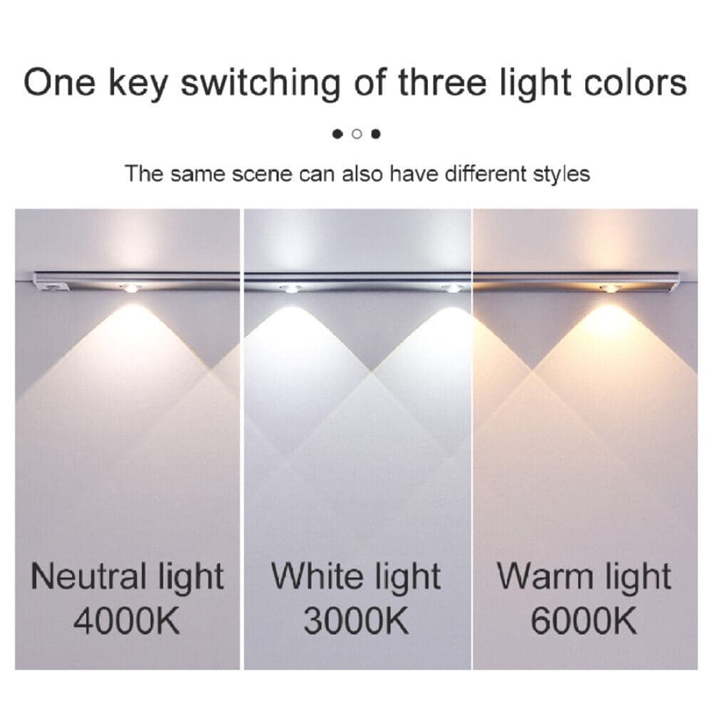 80cm Wireless LED Closet Lights Motion Sensor PIR Induction Lamp Cabinet Lighting USB-Home & Garden > Garden Lights-PEROZ Accessories