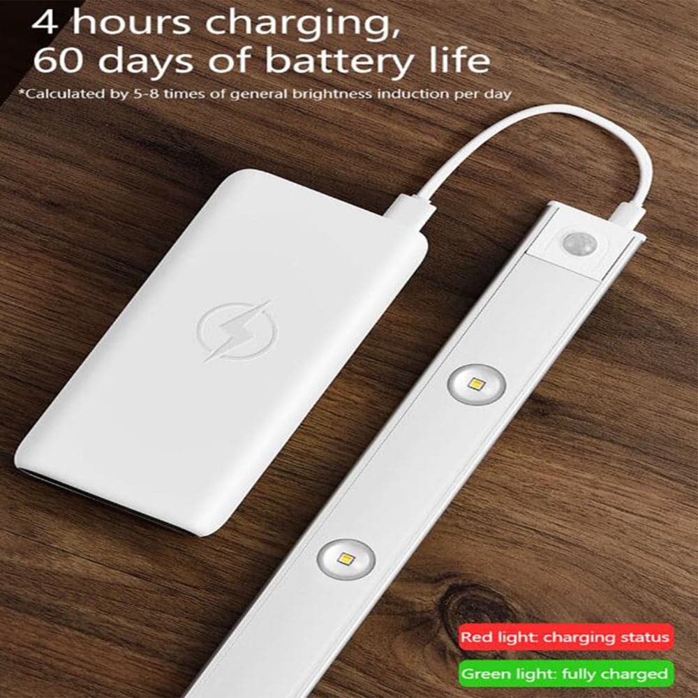 80cm Wireless LED Closet Lights Motion Sensor PIR Induction Lamp Cabinet Lighting USB-Home & Garden > Garden Lights-PEROZ Accessories