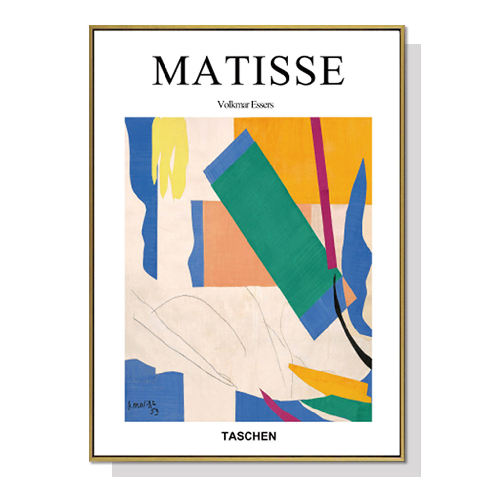 50cmx70cm Abstract colour by Henri Matisse Gold Frame Canvas Wall Art-Home &amp; Garden &gt; Wall Art-PEROZ Accessories