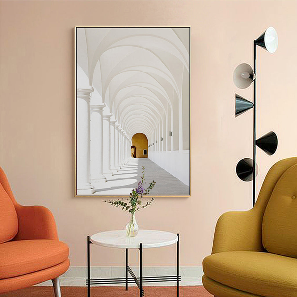 50cmx70cm Long Corridor Style A Gold Frame Canvas Wall Art-Home &amp; Garden &gt; Wall Art-PEROZ Accessories