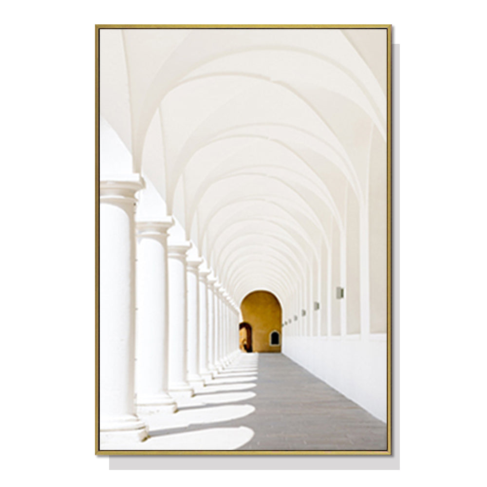 50cmx70cm Long Corridor Style A Gold Frame Canvas Wall Art-Home &amp; Garden &gt; Wall Art-PEROZ Accessories