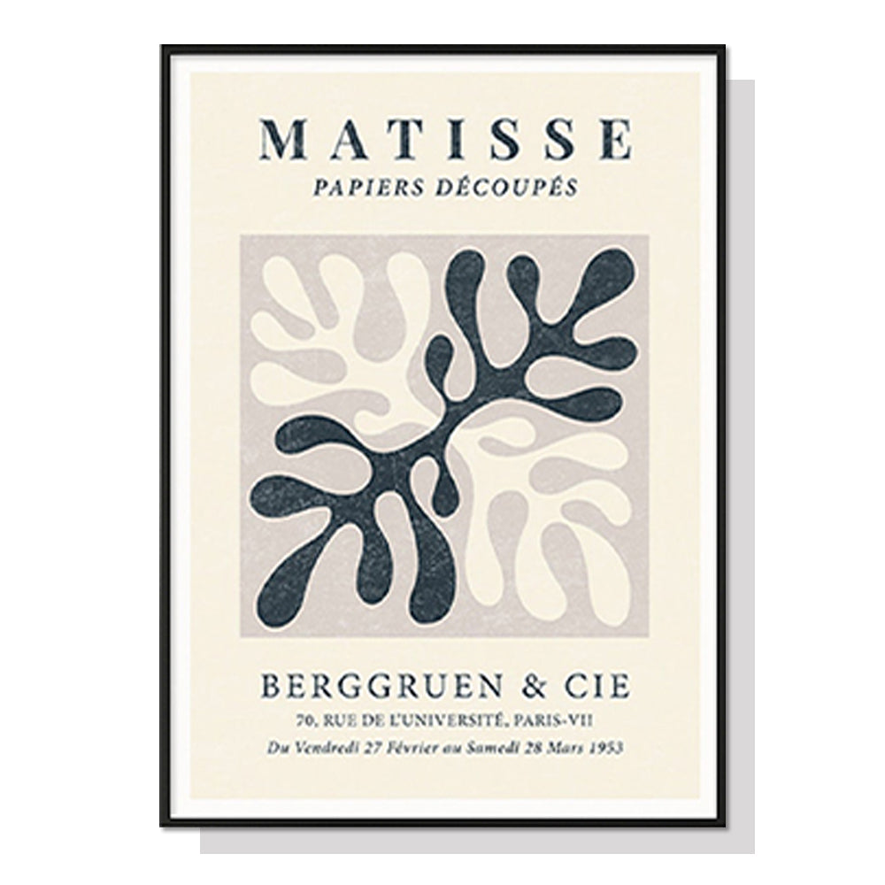 50cmx70cm Henri Matisse Black Frame Canvas Wall Art-Home &amp; Garden &gt; Wall Art-PEROZ Accessories