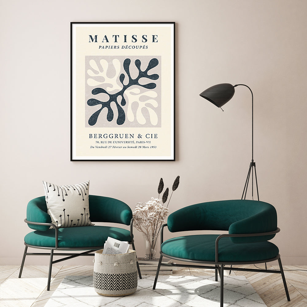 70cmx100cm Henri Matisse Black Frame Canvas Wall Art-Home & Garden > Wall Art-PEROZ Accessories