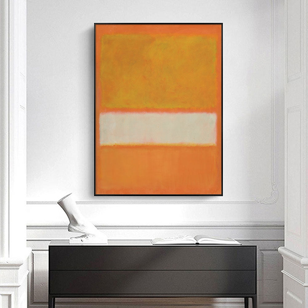50cmx70cm Yellow By Mark Rothko Black Frame Canvas Wall Art-Home & Garden > Wall Art-PEROZ Accessories