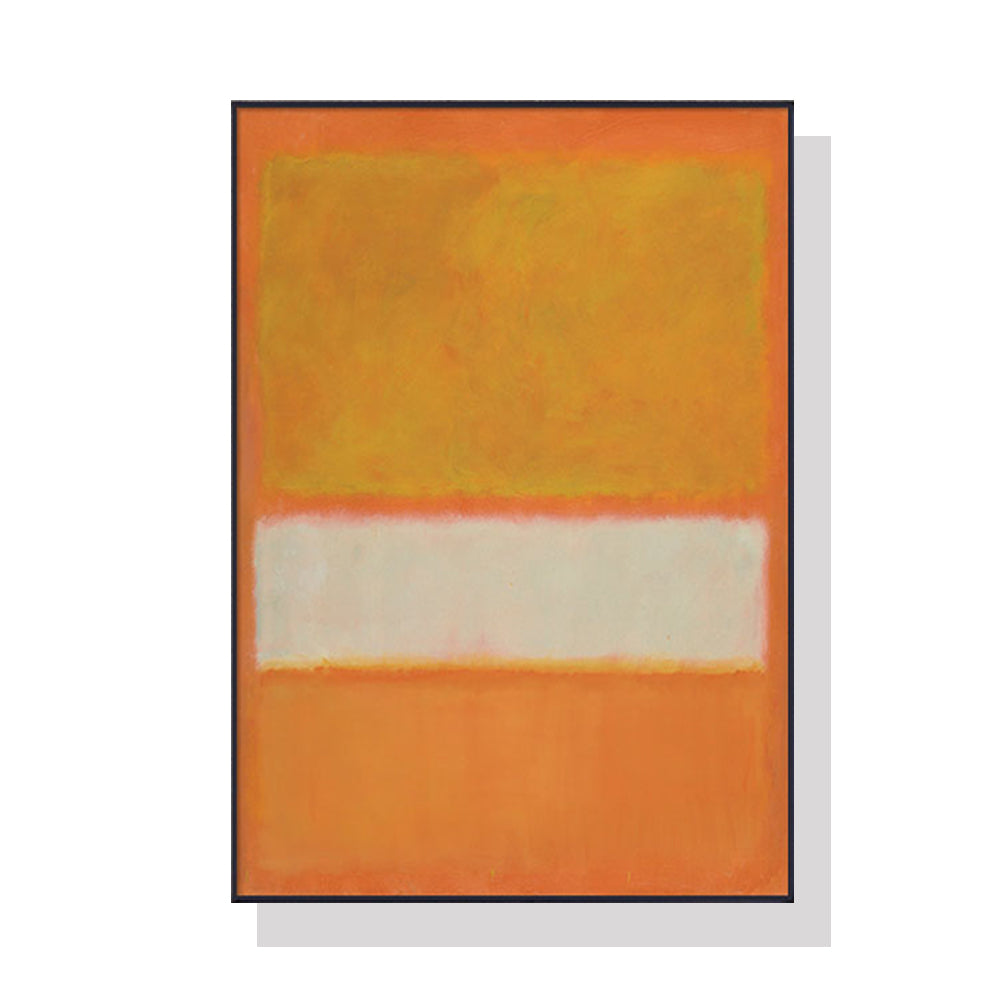 50cmx70cm Yellow By Mark Rothko Black Frame Canvas Wall Art-Home & Garden > Wall Art-PEROZ Accessories