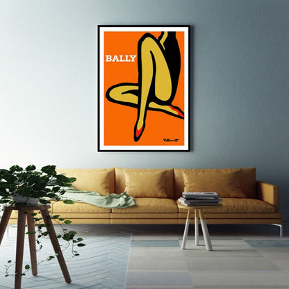 70cmx100cm Orange Legs Black Frame Canvas Wall Art-Home &amp; Garden &gt; Wall Art-PEROZ Accessories