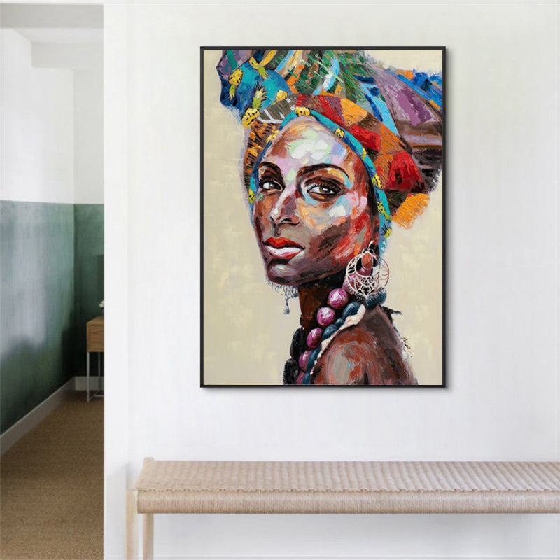 70cmx100cm African women 2 Sets Black Frame Canvas Wall Art-Home & Garden > Wall Art-PEROZ Accessories