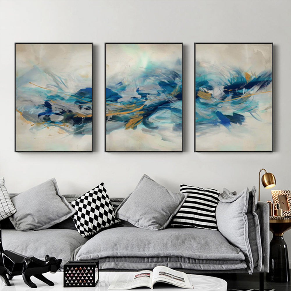 40cmx60cm The Universal 3 Sets Black Frame Canvas Wall Art-Home & Garden > Wall Art-PEROZ Accessories