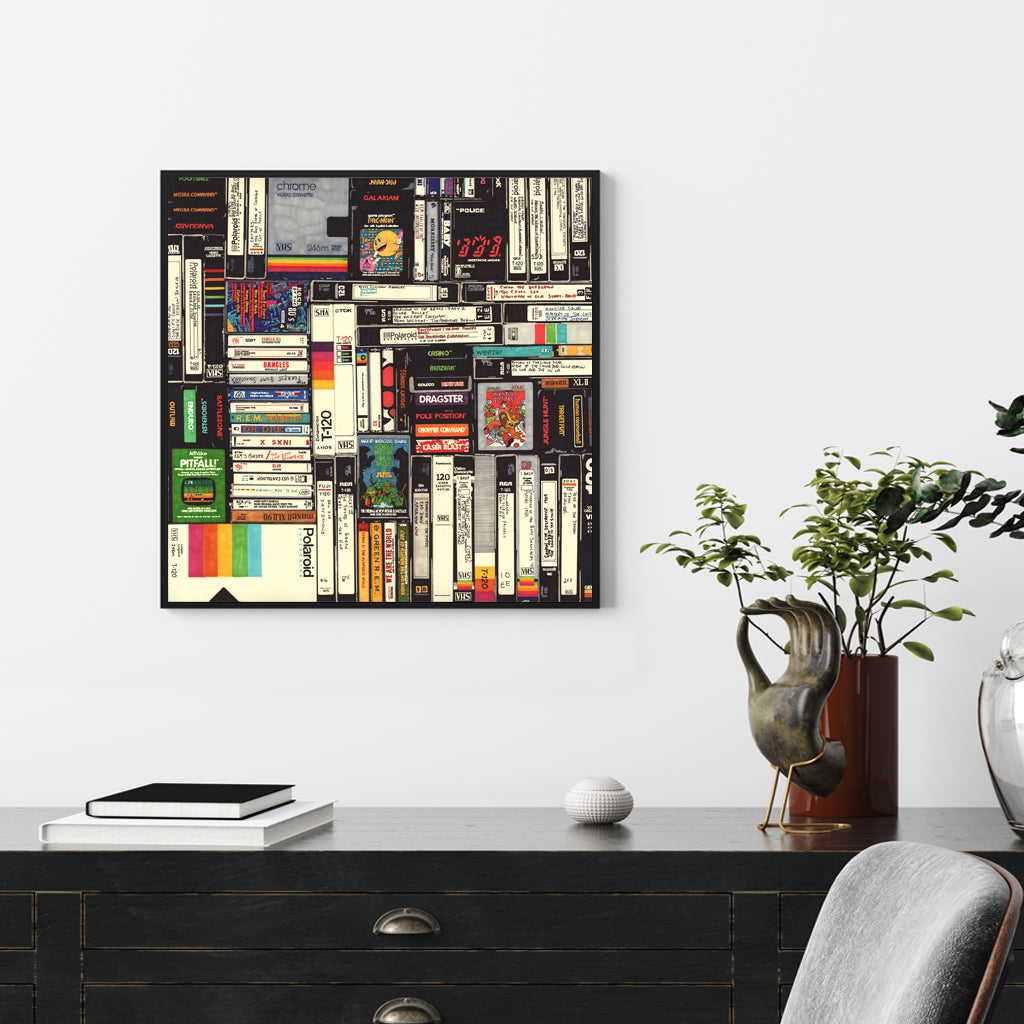 60cmx60cm Book Black Frame Canvas Wall Art-Home & Garden > Wall Art-PEROZ Accessories