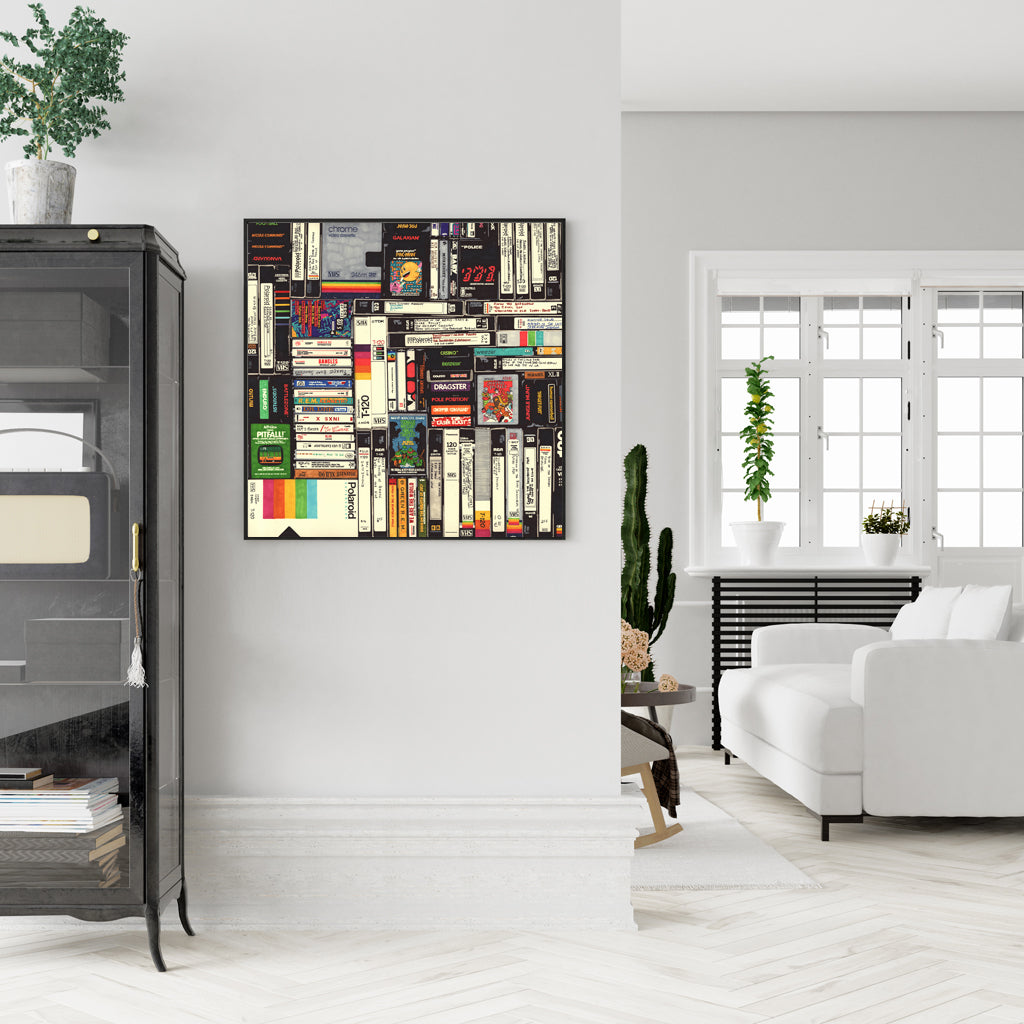 60cmx60cm Book Black Frame Canvas Wall Art-Home & Garden > Wall Art-PEROZ Accessories