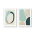 60cmx90cm Abstract Green Circle 2 Sets White Frame Canvas Wall Art-Home & Garden > Wall Art-PEROZ Accessories