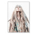 70cmx100cm BOHO Girl White Frame Canvas Wall Art-Home & Garden > Wall Art-PEROZ Accessories