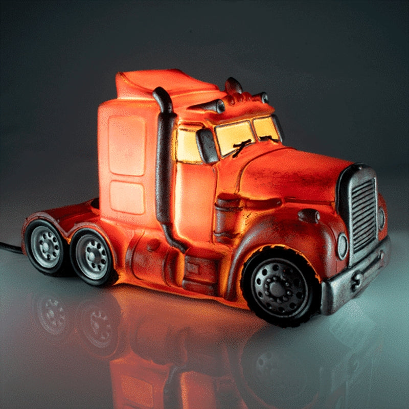 Red Metal Look Truck Table Lamp-Home & Garden > Lighting-PEROZ Accessories