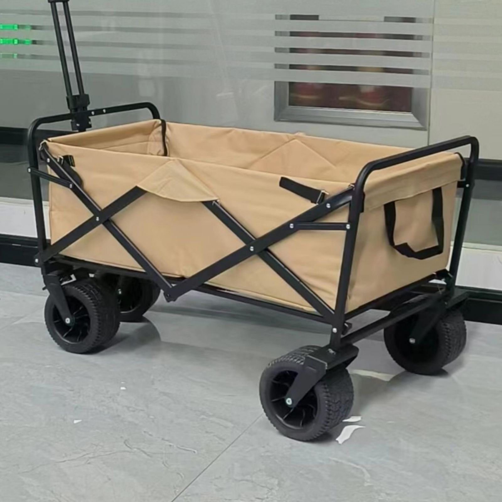 Folding Cart Small Khaki-Outdoor > Picnic-PEROZ Accessories