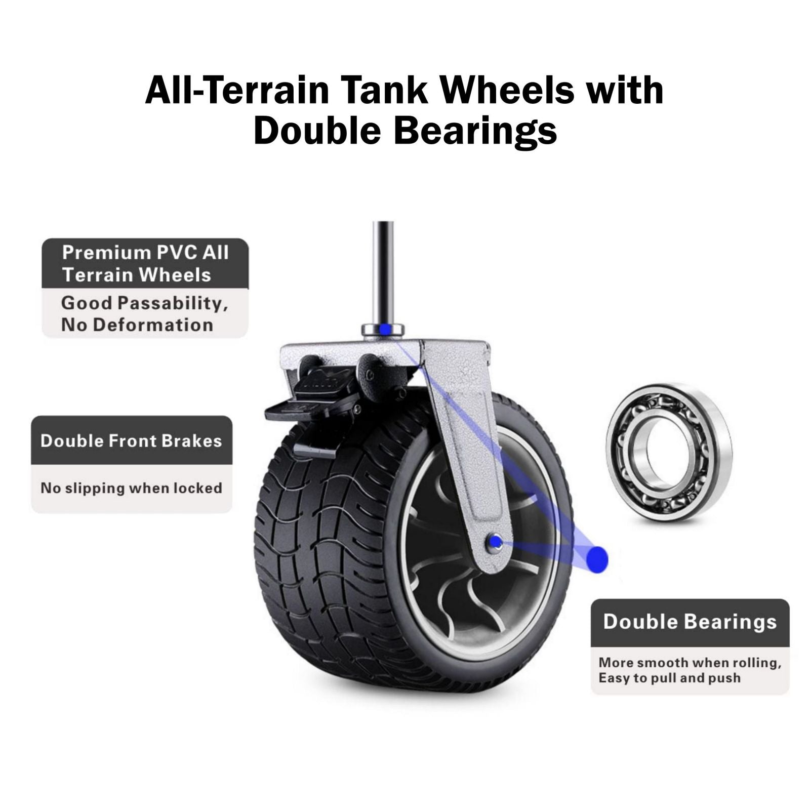 Folding Cart Small Khaki-Outdoor > Picnic-PEROZ Accessories