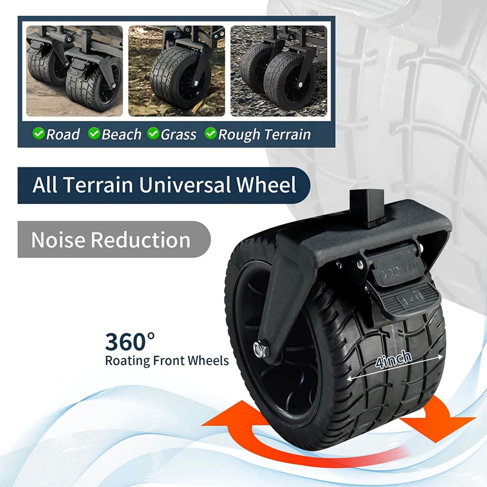 Folding Cart Small Khaki-Outdoor > Picnic-PEROZ Accessories