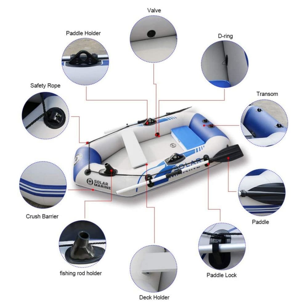 2.3M Inflatable Boat Laminated Wear Resistant Fishing Boat-Outdoor > Boating-PEROZ Accessories