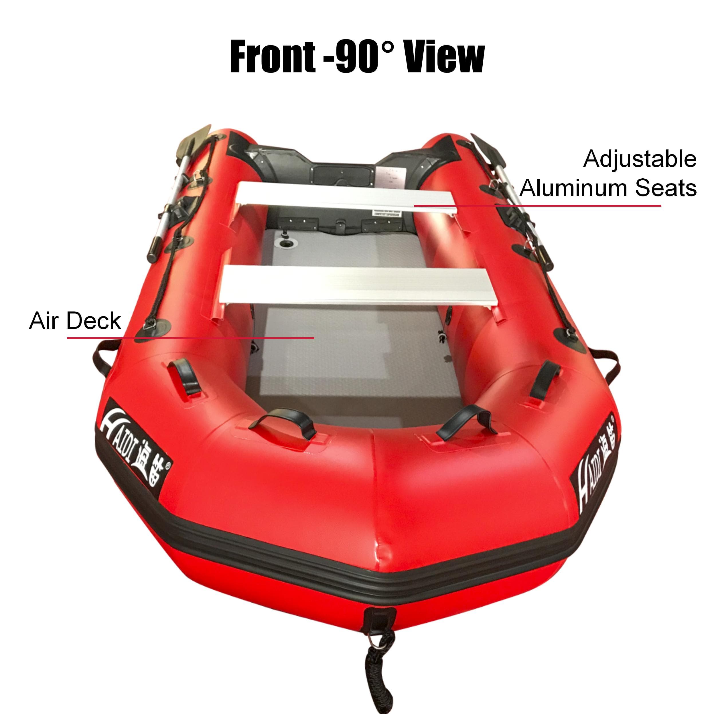 3m Inflatable Dinghy Boat Tender Pontoon Rescue- Red-Outdoor > Boating-PEROZ Accessories