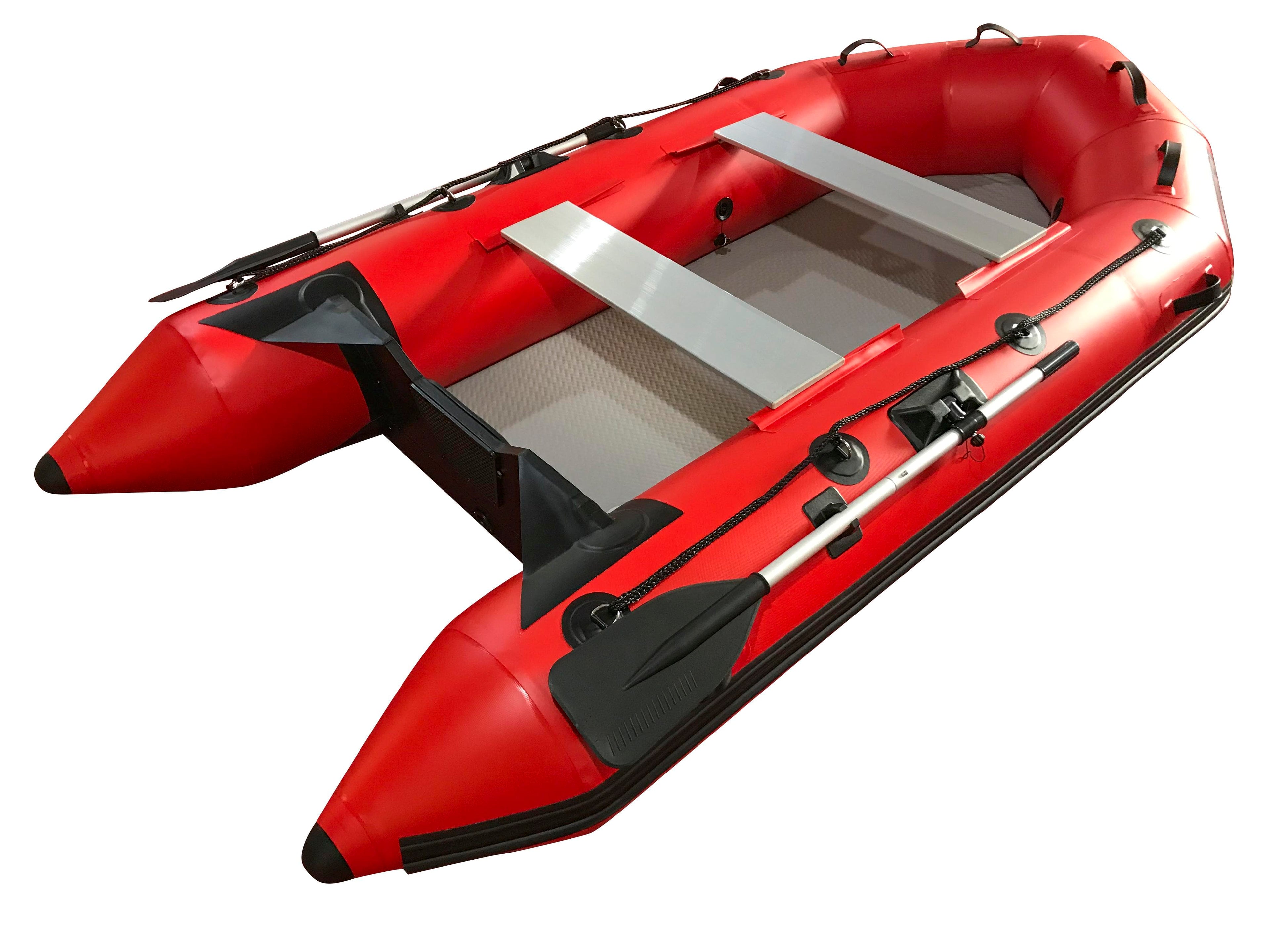 3m Inflatable Dinghy Boat Tender Pontoon Rescue- Red-Outdoor > Boating-PEROZ Accessories