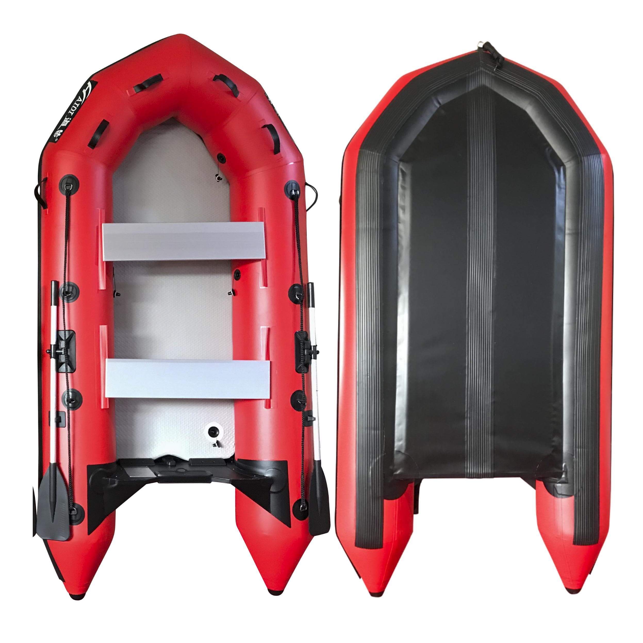 3m Inflatable Dinghy Boat Tender Pontoon Rescue- Red-Outdoor > Boating-PEROZ Accessories