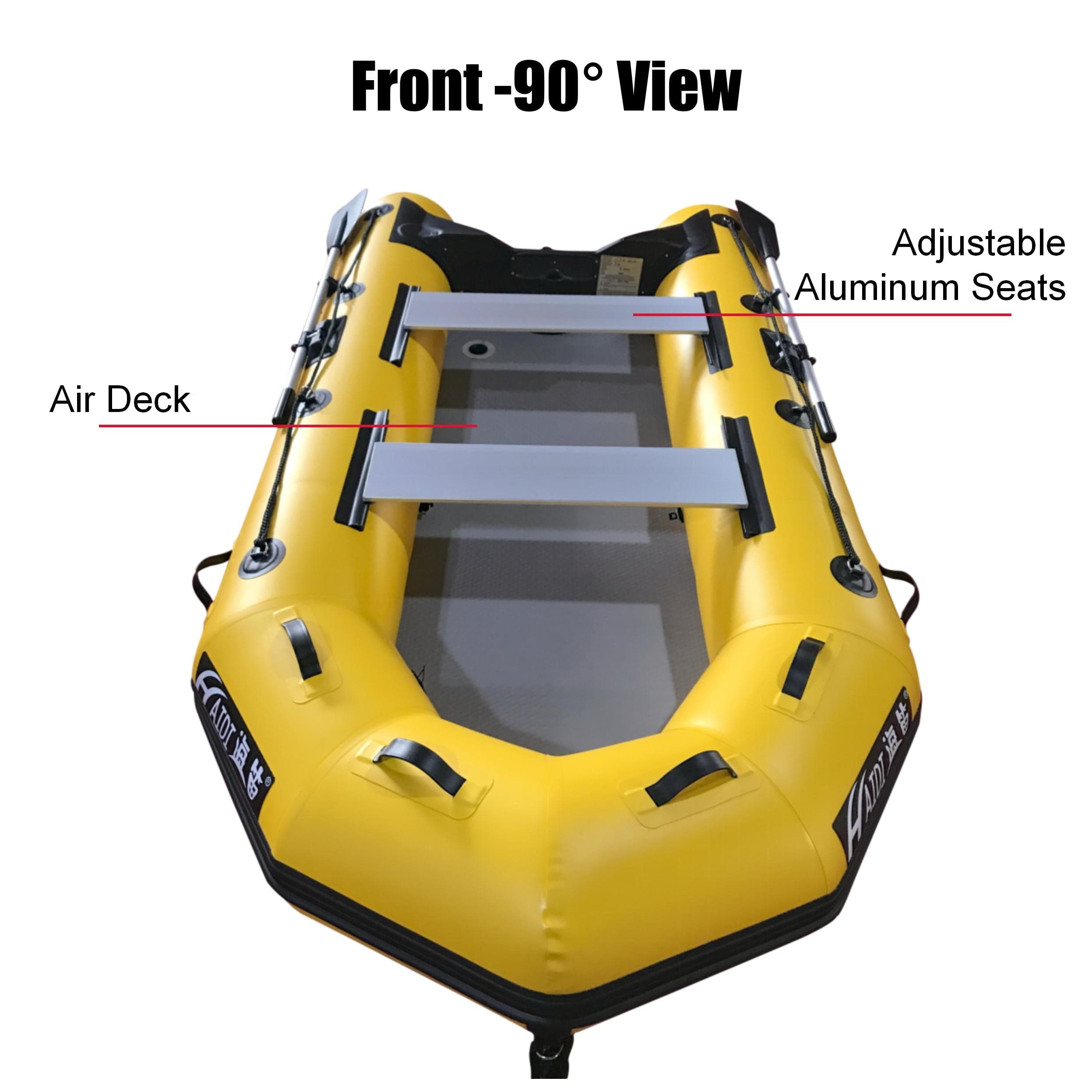 3m Inflatable Dinghy Boat Tender Pontoon Rescue- Yellow-Outdoor > Boating-PEROZ Accessories