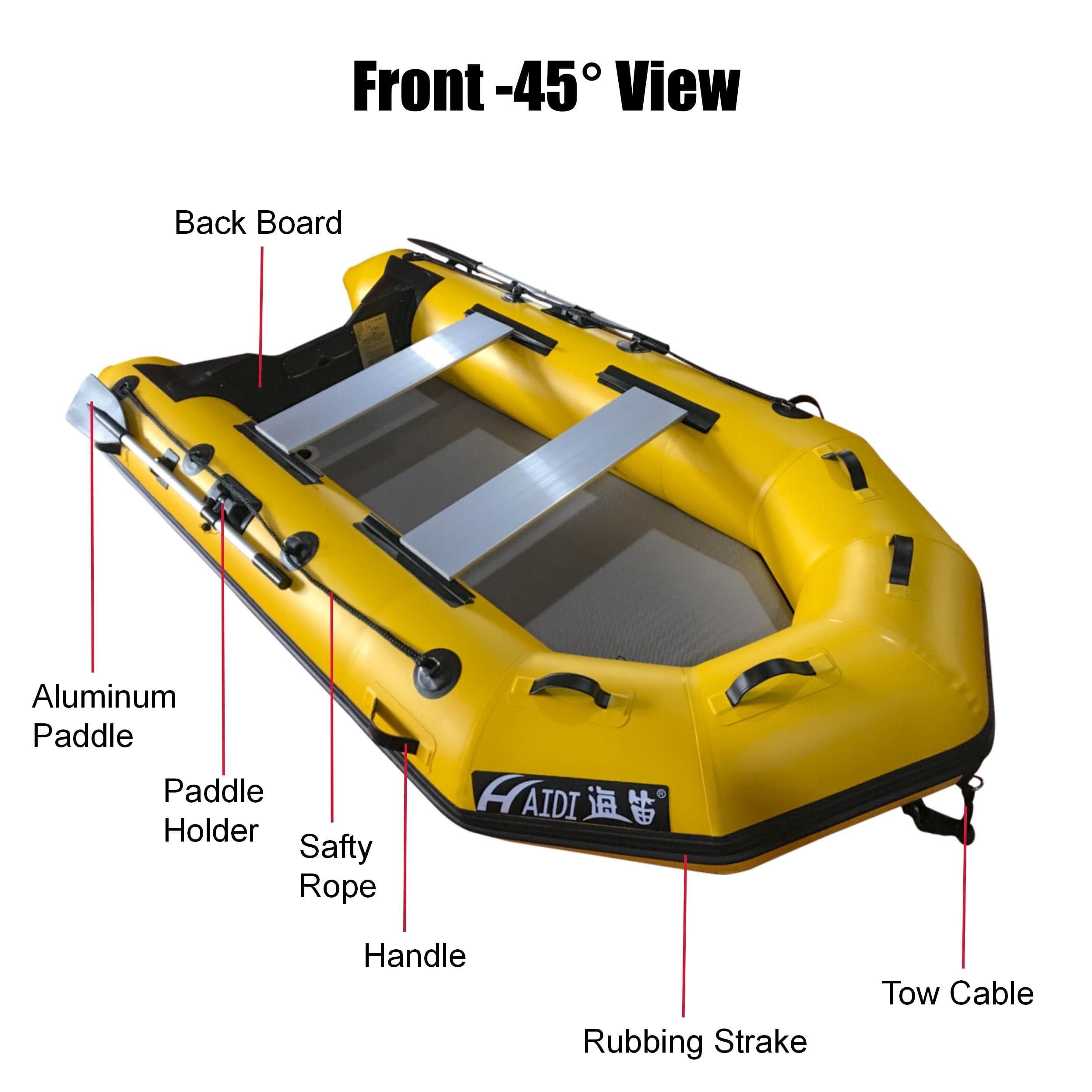 3m Inflatable Dinghy Boat Tender Pontoon Rescue- Yellow-Outdoor > Boating-PEROZ Accessories