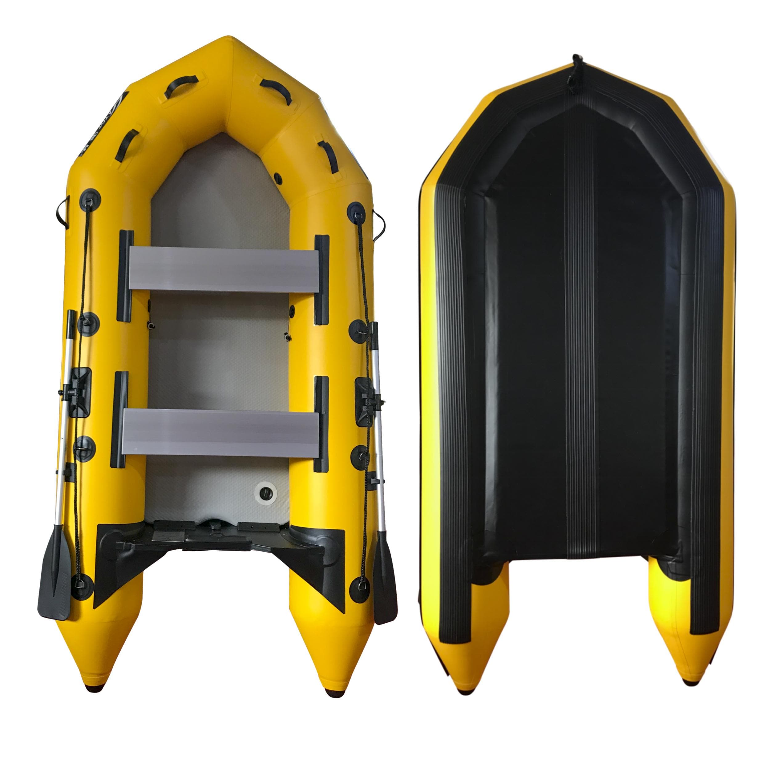 3m Inflatable Dinghy Boat Tender Pontoon Rescue- Yellow-Outdoor > Boating-PEROZ Accessories