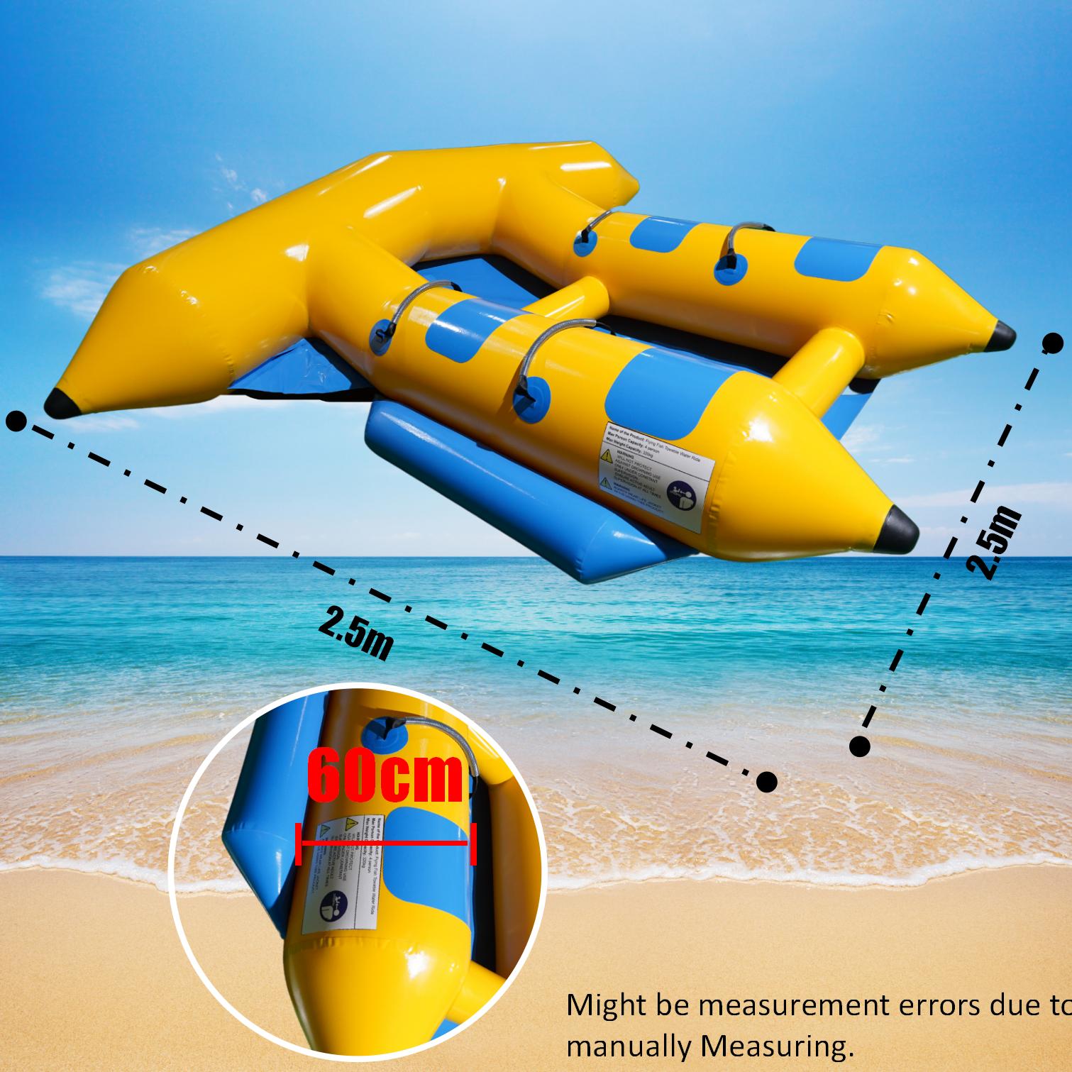 Inflatable 4 Person/Seat Towable Boat Flying Fish Blower-Outdoor > Boating-PEROZ Accessories