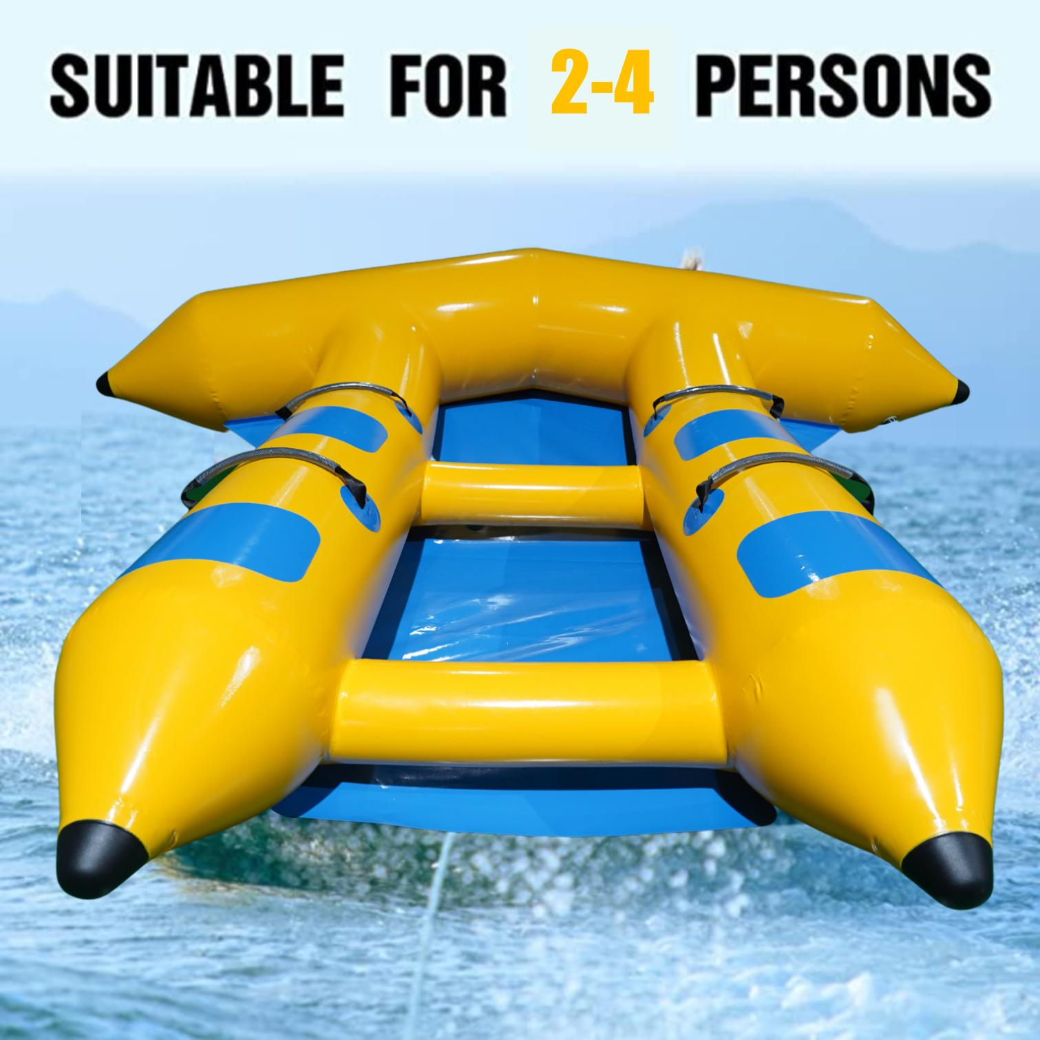 Inflatable 4 Person/Seat Towable Boat Flying Fish Blower-Outdoor > Boating-PEROZ Accessories