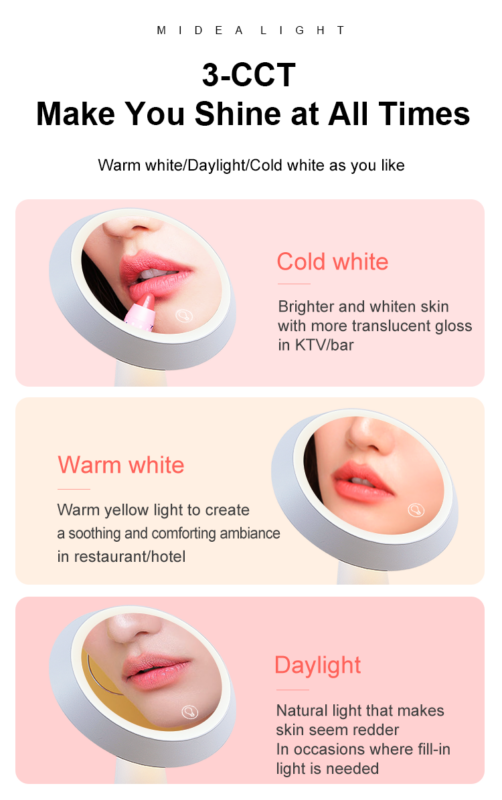 Beauty Makeup Light White-Appliances > Appliances Others-PEROZ Accessories