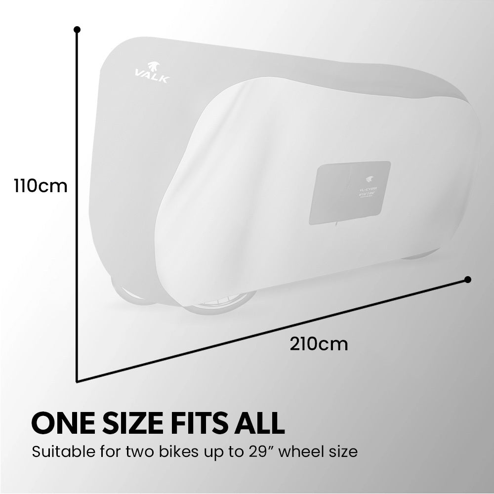 VALK Double Bike Cover Bicycle Universal Waterproof Outdoor Cycling UV Resistant-Sports & Fitness > Bikes & Accessories-PEROZ Accessories