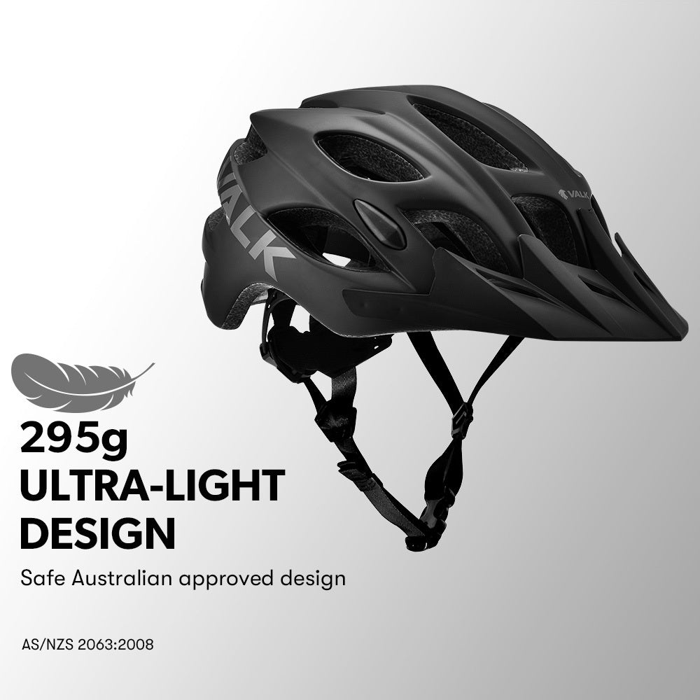 VALK Mountain Bike Helmet Medium 56-58cm Bicycle MTB Cycling Safety Accessories-Sports & Fitness > Bikes & Accessories-PEROZ Accessories