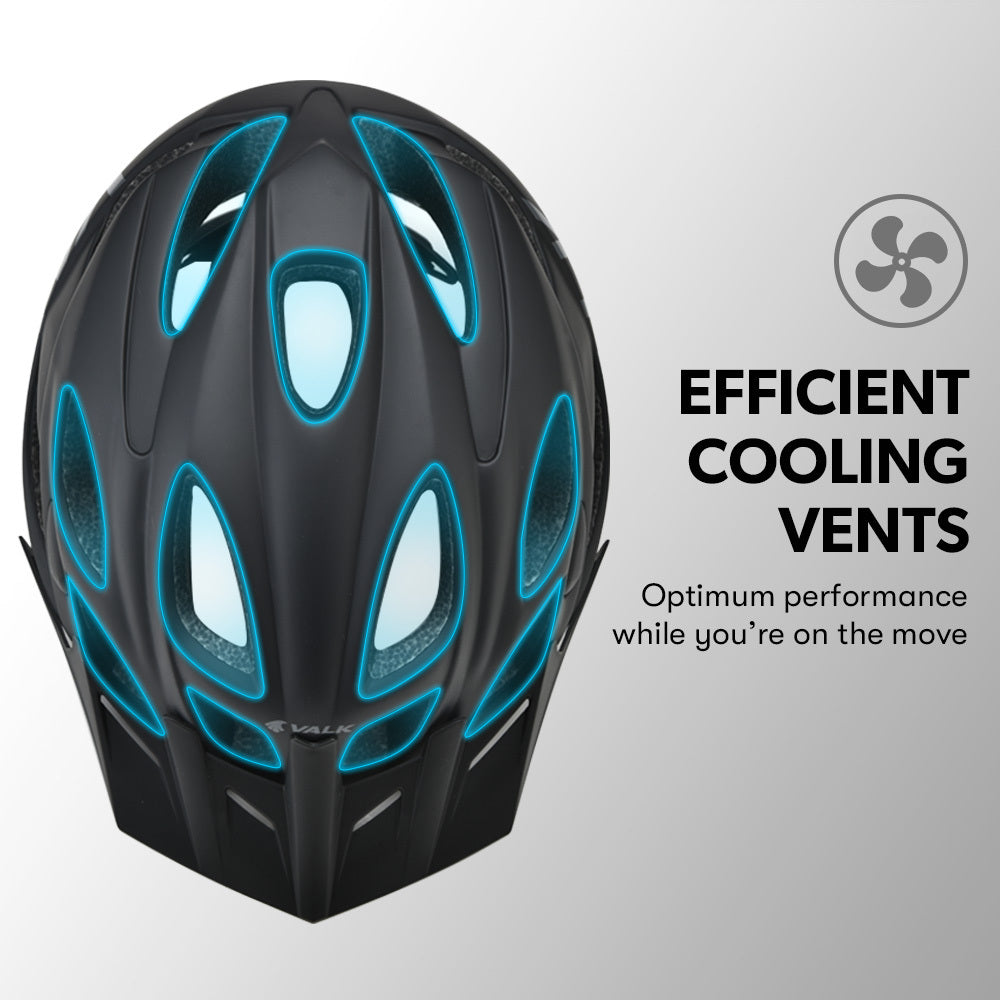 VALK Mountain Bike Helmet Medium 56-58cm Bicycle MTB Cycling Safety Accessories-Sports & Fitness > Bikes & Accessories-PEROZ Accessories