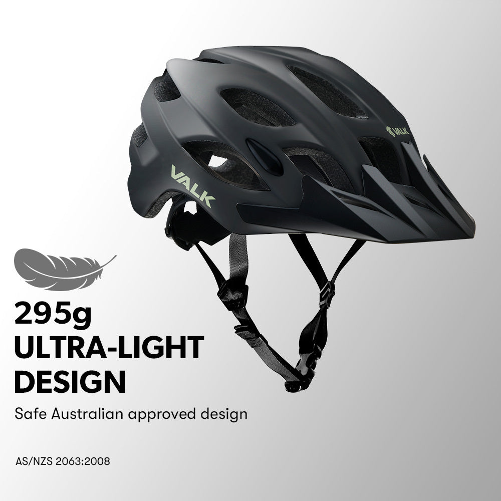 VALK Mountain Bike Helmet Medium 56-58cm MTB Bicycle Cycling Safety Accessories-Sports & Fitness > Bikes & Accessories-PEROZ Accessories