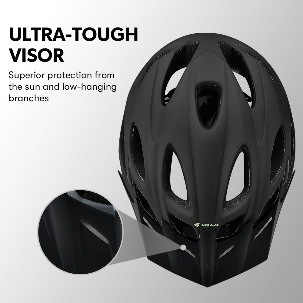 VALK Mountain Bike Helmet Medium 56-58cm MTB Bicycle Cycling Safety Accessories-Sports & Fitness > Bikes & Accessories-PEROZ Accessories