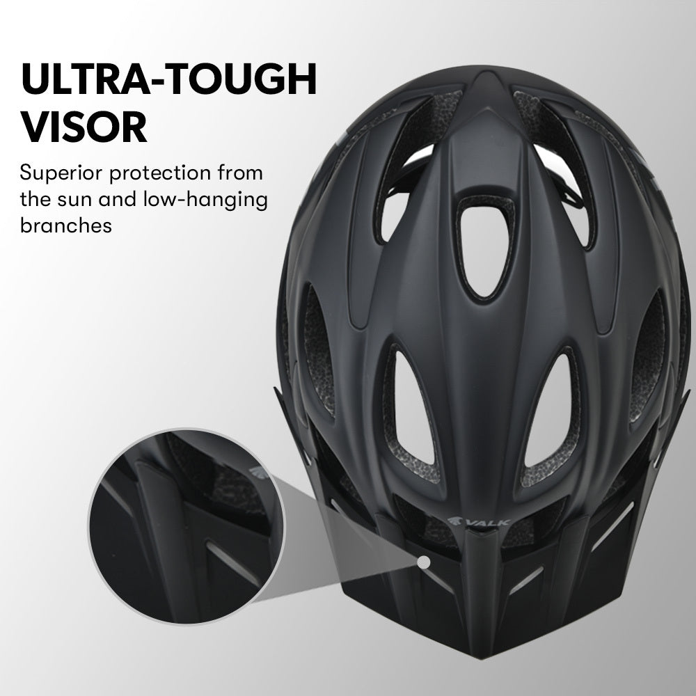 VALK Mountain Bike Helmet Small 54-56cm Bicycle MTB Cycling Safety Accessories-Sports & Fitness > Bikes & Accessories-PEROZ Accessories